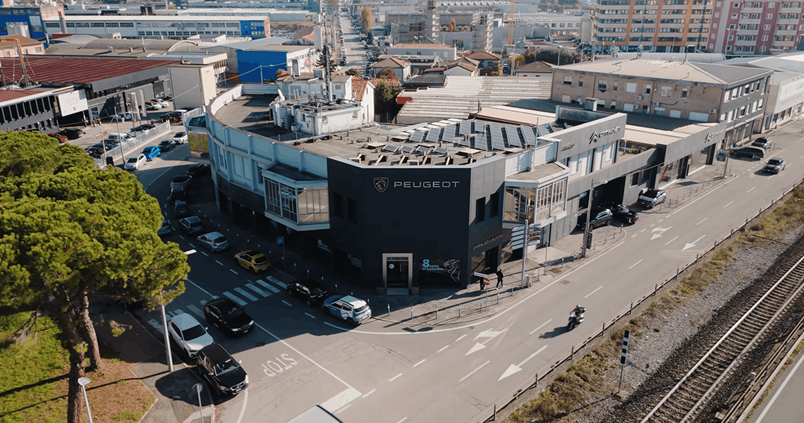 Case study 4box presso la concessionaria Ghiraldo&Autoin di Padova con soluzioni per ottimizzare i consumi energetici